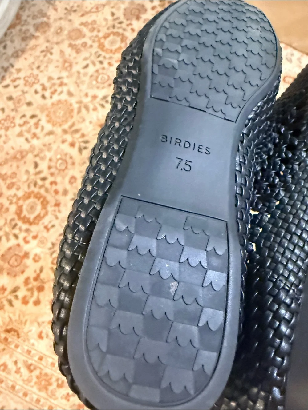 Birdies Woven Starling vegan leather Black Slip-On Loafers  worn once